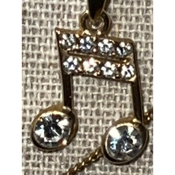 Gold-Tone Crystal Music Note -- 18" - Picture 2 of 10
